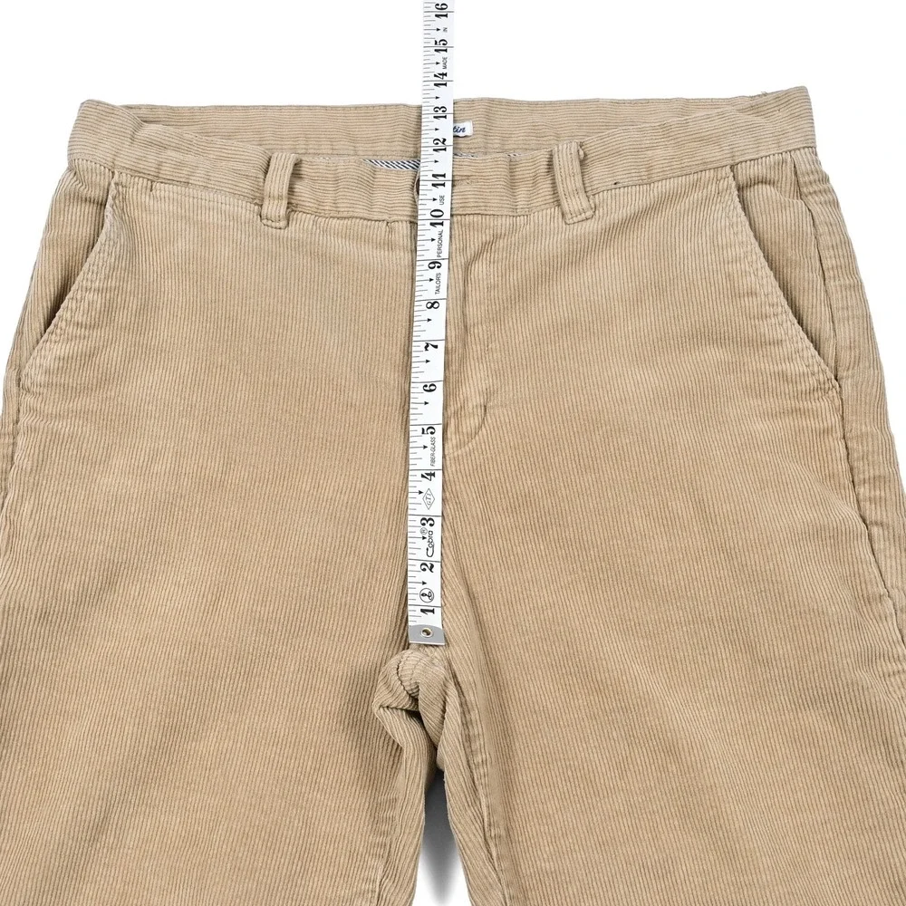 Katin Pipeline Corduroy Pants Men's 33 (34x29.5) Beige Stretch‎ Straight Surf